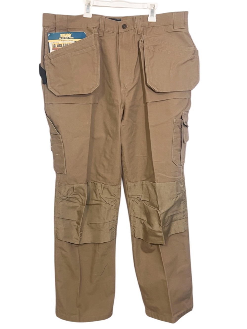 2 Pair New Blaklader Heavy Duty Cargo Work Pants Khaki Tan 38x34 Brawny Pockets
